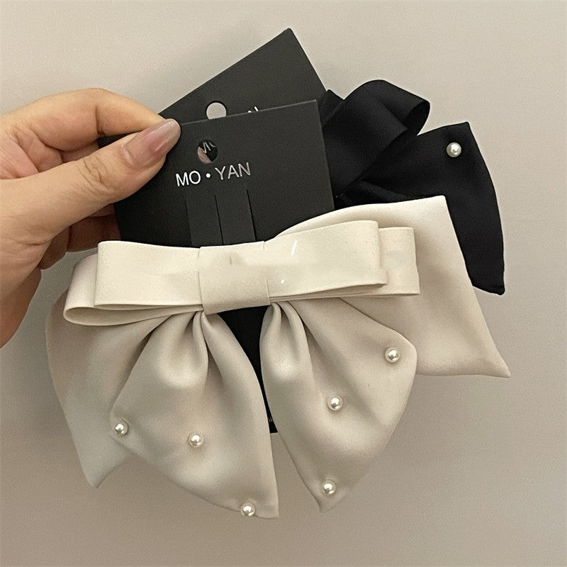 High End Satin Bow Hair Clip