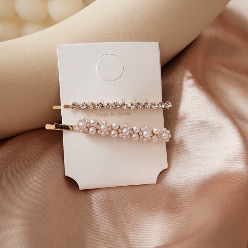 Pearl flower hair clip rhinestone hair clip