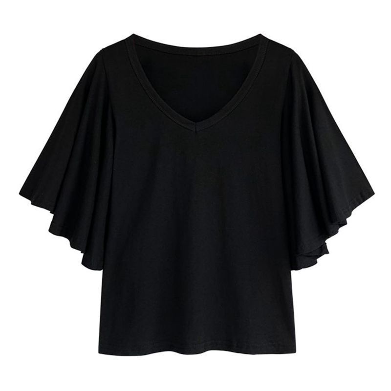 Plus-size Womens Short-sleeve T-shirt Top