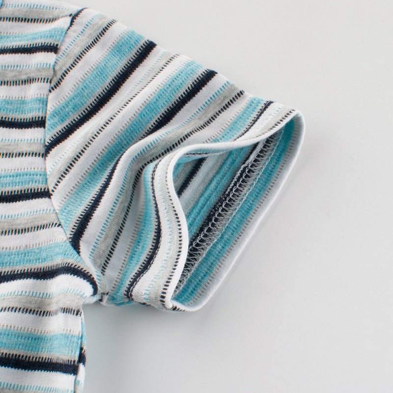 Summer Boys Short-Sleeved Striped T-Shirt