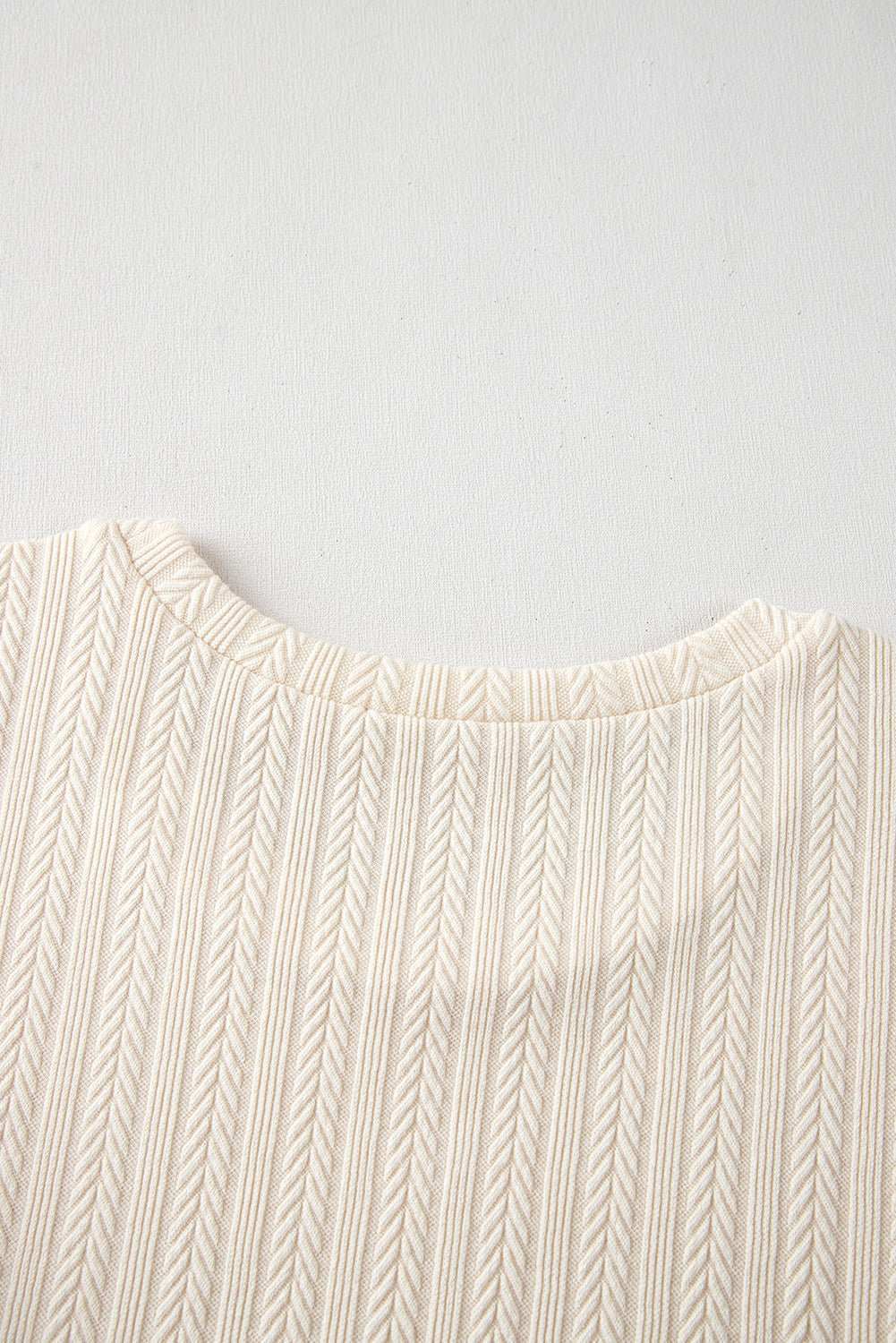 Apricot Polka Dot Mesh Puff Sleeve Textured Blouse