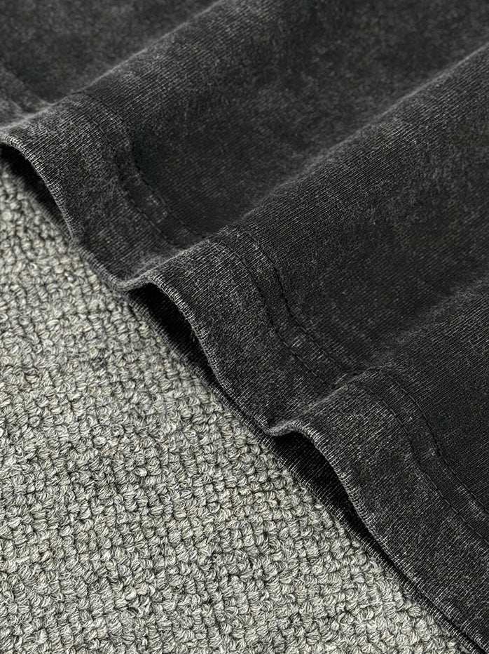 Men's round neck short sleeve t-shirt fabric close-up.