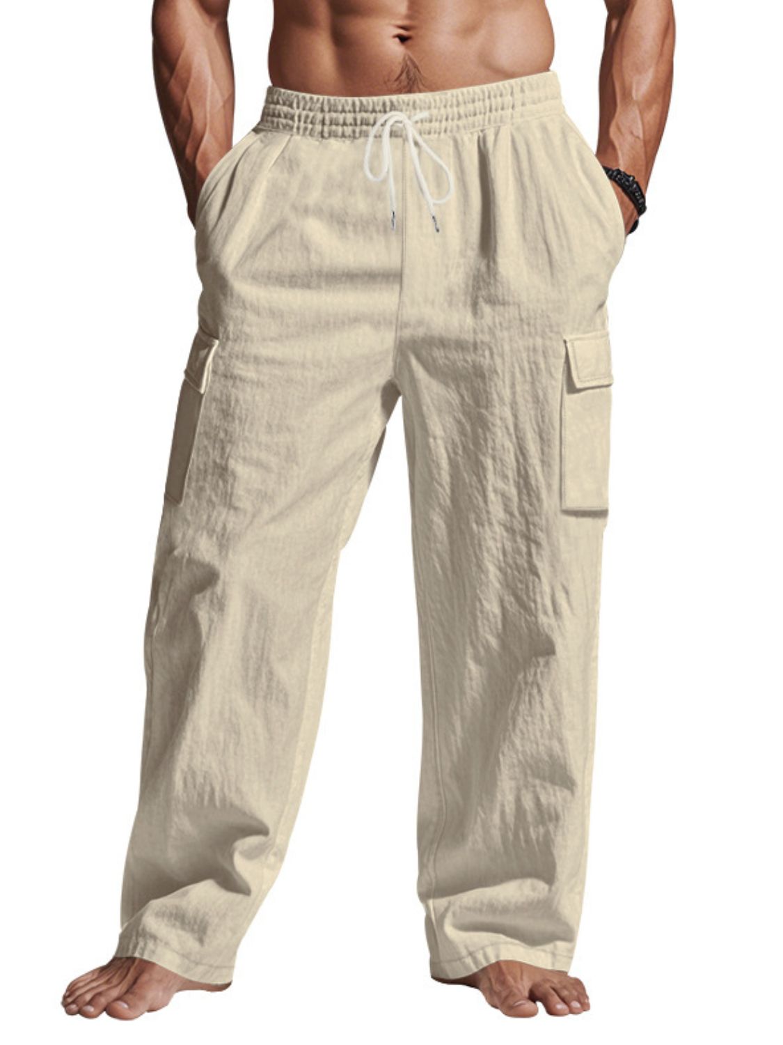 Men's Full Size Drawstring Pants with Pockets Plus Size - Securing Secrets Boutique LLC