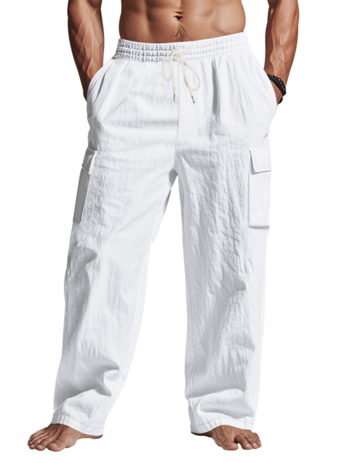 Men's Full Size Drawstring Pants with Pockets Plus Size - Securing Secrets Boutique LLC