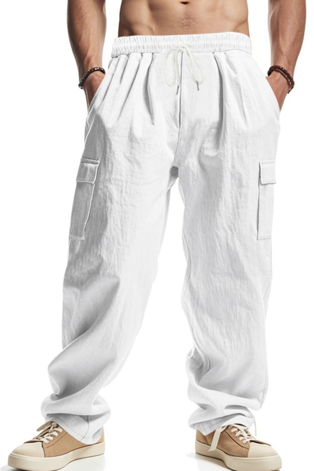 Men's Full Size Drawstring Pants with Pockets Plus Size - Securing Secrets Boutique LLC