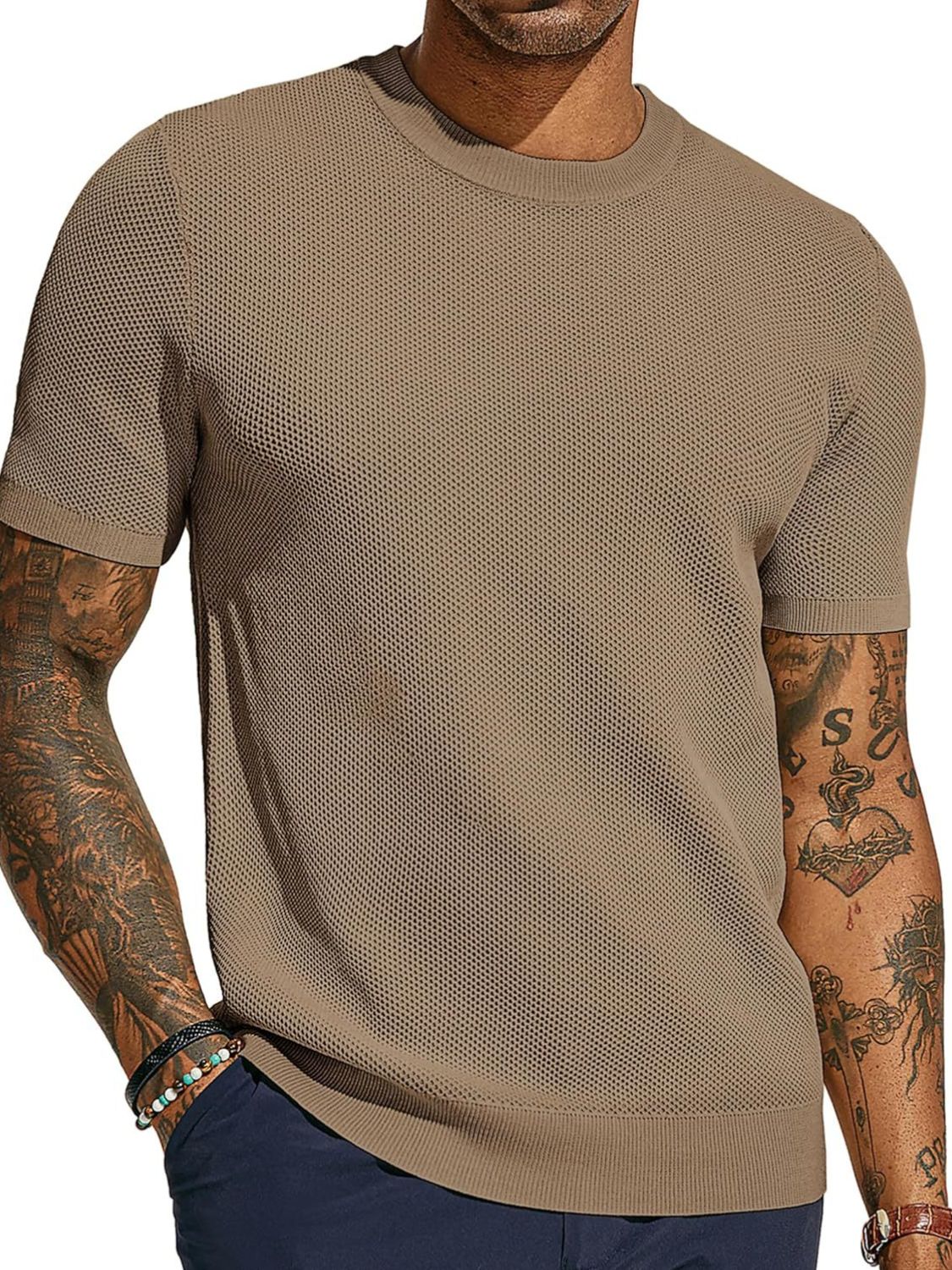 Men's Full Size Round Neck Short Sleeve T-Shirt Plus Size - Securing Secrets Boutique LLC