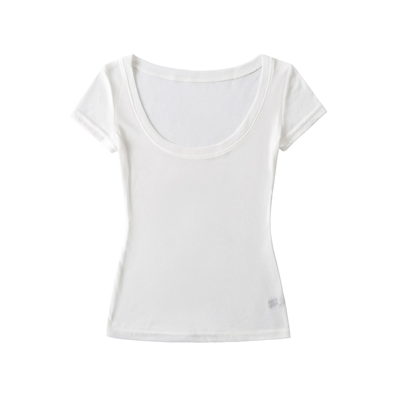 Spring New Summer Casual Pure Thin Transparent Lazy Pure Desire Short Sleeve T-shirt