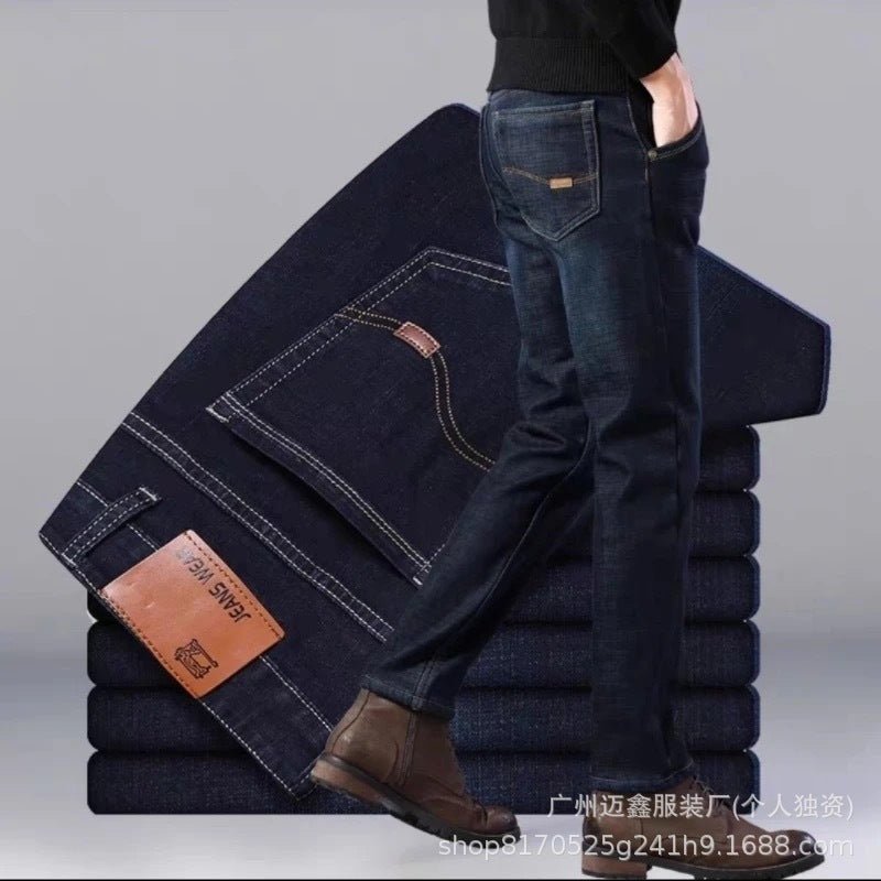 Jeans Men's Loose Straight Mid-waist