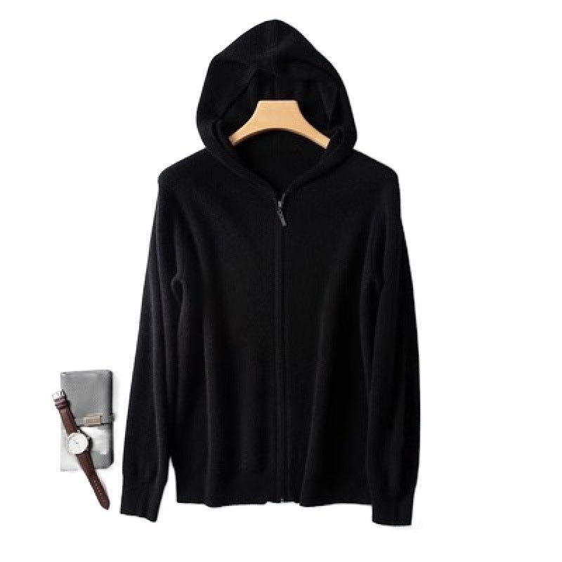 Men's Plus Size Zip Up Long Sleeve Hooded Cardigan - Securing Secrets Boutique LLC