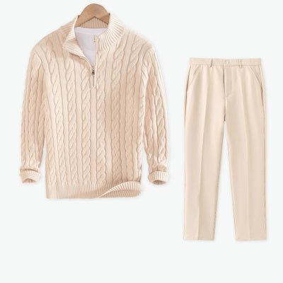 Sweater Loose Zip Pullover Knitting Sweater Coat Men