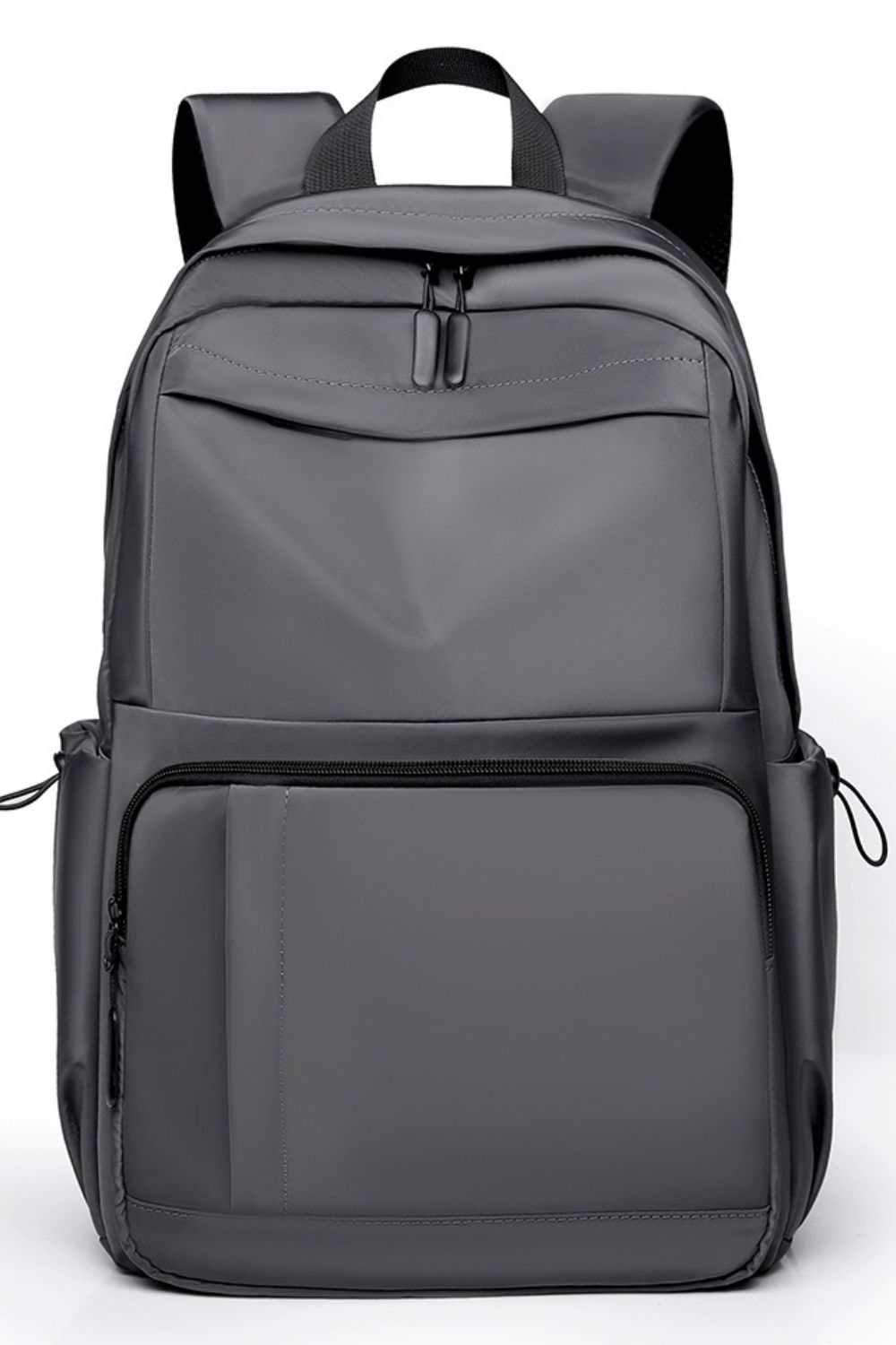 Large multi-pockets solid color backpack made of polyester.