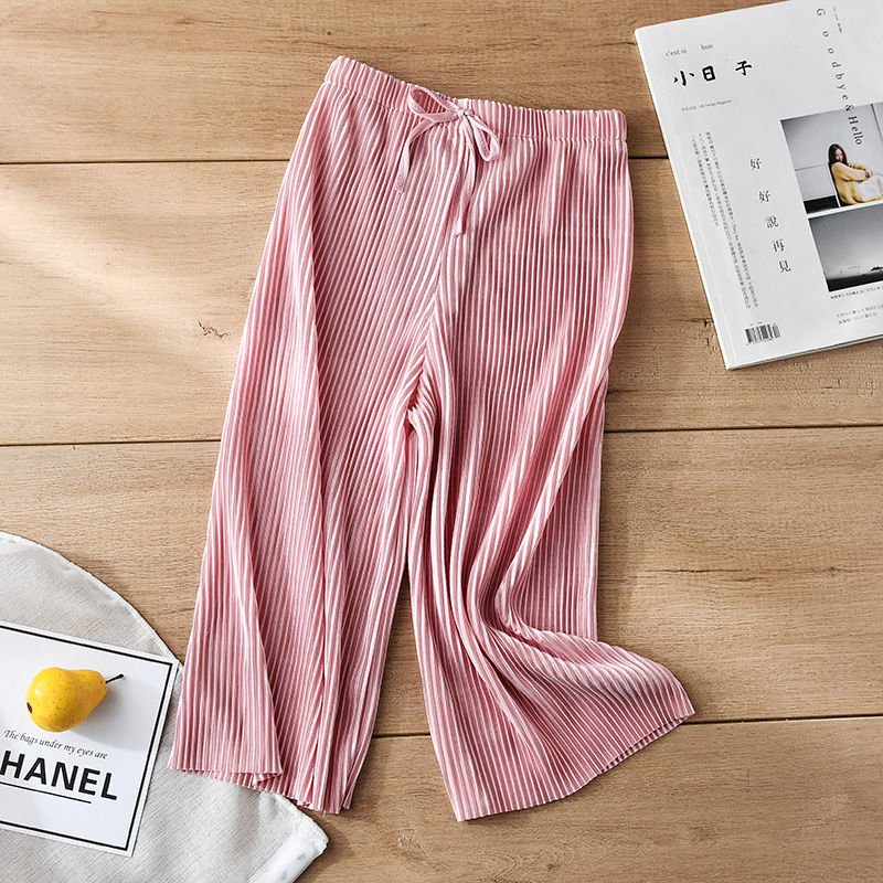 Loose Casual Pants Knitted Chiffon Ice Silk Nine Points