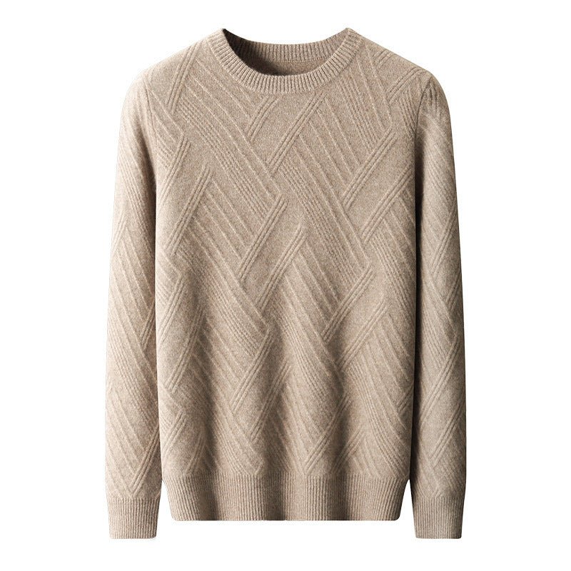 Autumn And Winter New Loose Jacquard Bottoming Sweater Men