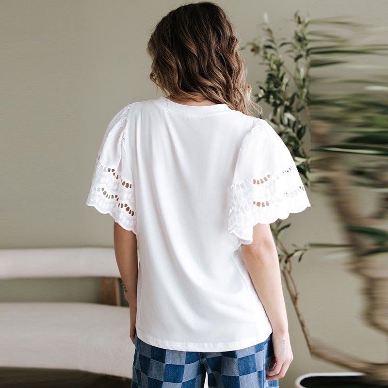 Spring And Summer New Solid Color T-shirt Women's Casual All-matching Loose