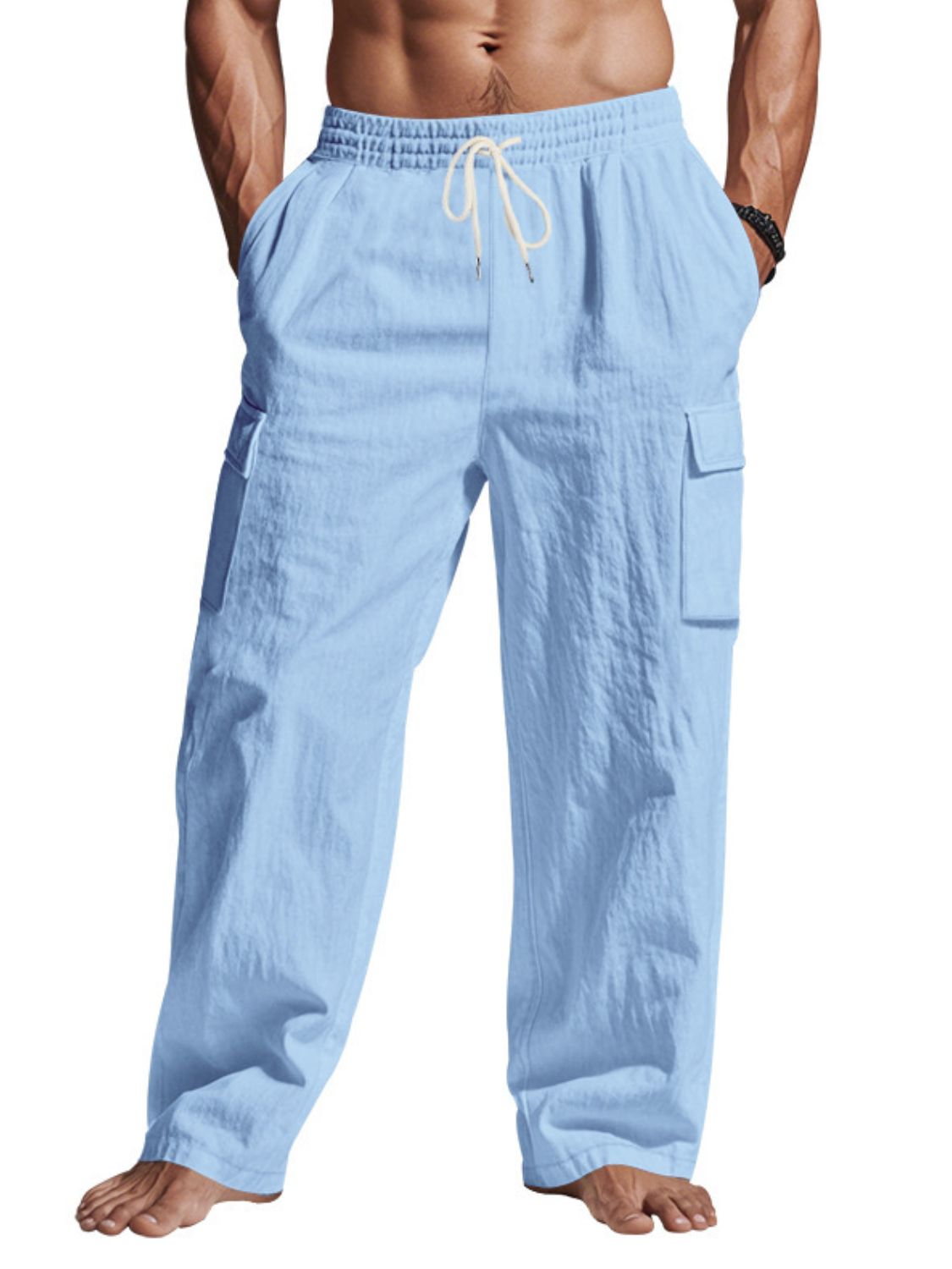 Men's Full Size Drawstring Pants with Pockets Plus Size - Securing Secrets Boutique LLC