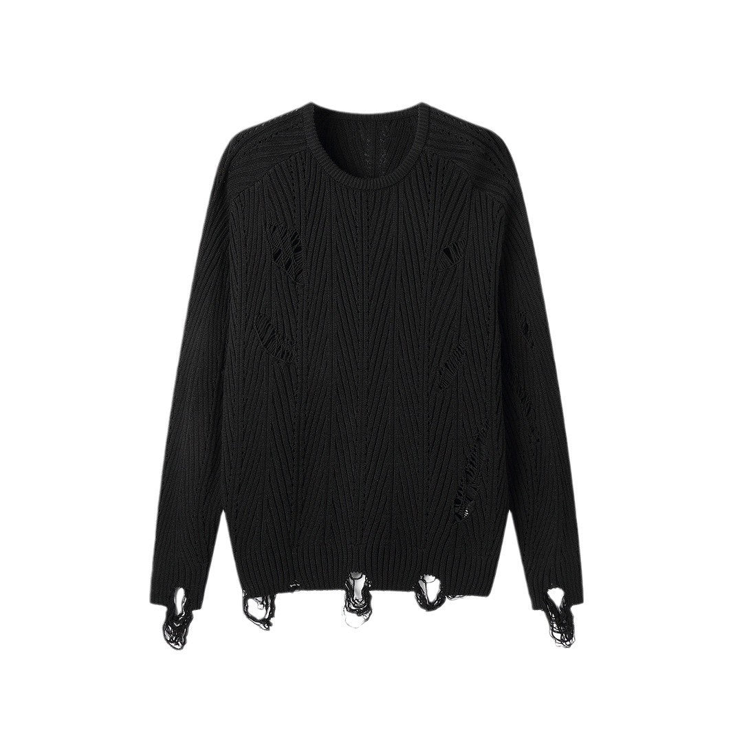 New Retro Worn Long-sleeved Pullover Sweater For Men And Women