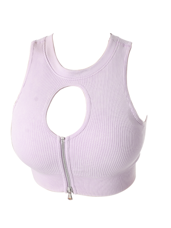 Zipper Yoga Sport Tank Top